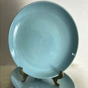 Russell wright Dinnerware Plate 9 inch  itiquois blue (2) 9!inches